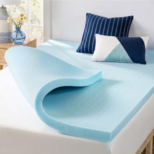 Best Price Mattress Twin XL Matratzenauflage – 3,8 cm Gel-Memory-Foam-Bettauflage mit kühlender Matratzenauflage, extra Lange Doppelgröße