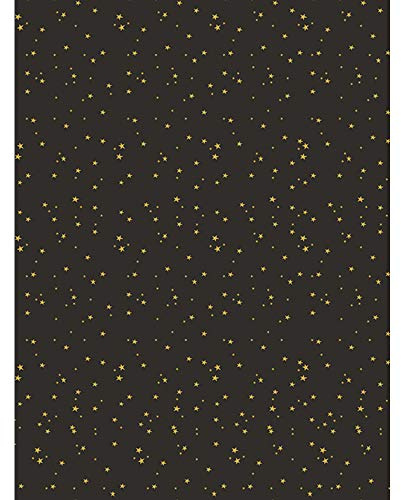 Décopatch FDA778C Papier No. 778 Packung mit 20 Blätter (395 x 298 mm, ideal für Ihre Papmachés) schwarz gold, Sterne