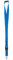 Karteo Schlüsselband hellblau mit Karabinerhaken und Sicherheitsverschluss [1 Stück] Lanyard mit Schnalle für Kartenhüllen Kartenhalter und Ausweise