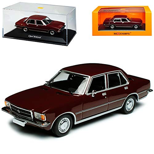 Minichamps Opel Rekord D Limousine Dunkel Rot 1971-1977 1/43 Maxichamps Modell Auto