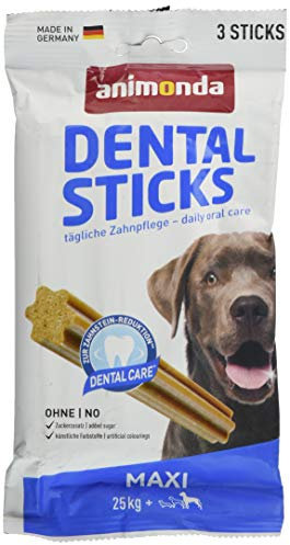 animonda Vom Feinsten Dental Sticks Kaustangen, Zahnpflegesnacks zur Unterstützung der Mundhygiene ausgewachsener Hunde,Maxi,3 Stück, 165 g