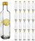 Espirito Rebelde 20 Bouteilles en Verre 250ml avec Bouchon a Vis Doré | Huile d'Olive, Vinaigre, Alcool | Huilier en Verre, Récipient en Verre, Bouteille D'Huile