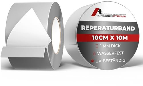 AX Premium 10mx100mm Graues Reparaturband Dichtungsband Dichtband für Metalle, Regenrinne, Dachrinne, PVC, wasserdicht selbstklebend wetterfest
