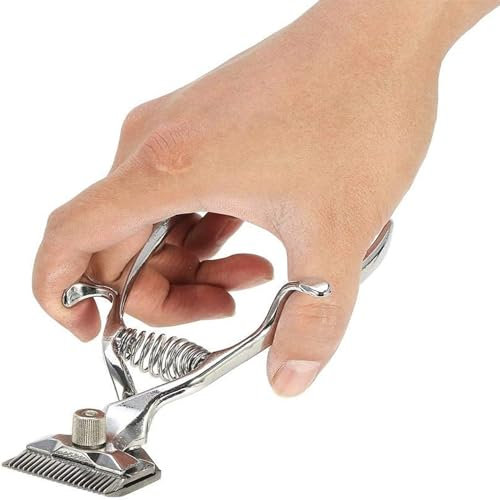 Tondeuse à cheveux, Biuzi Classic Clipper Barber en acier inoxydable outil de coupe de cheveux manuel coupe-cheveux