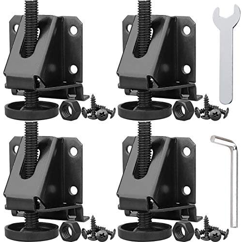Leveling Feet Heavy Duty Furniture Levelers Adjustable Table Leg Leveler w/Lock Nuts for Furniture,Table, Cabinets, Workbench,Shelving Units and More,Black (Heavy Duty Furniture Levelers Black 4P)