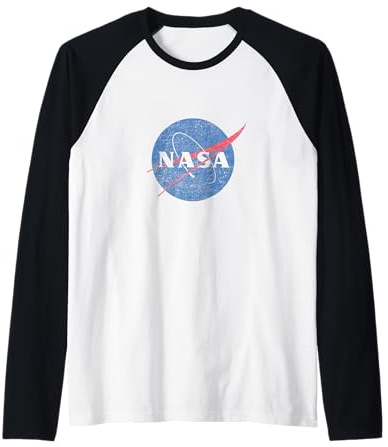 Official NASA Logo - Vintage Style Raglan Baseball Tee