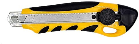 Profi Cuttermesser Universalmesser mit Feststellrad und 18mm Abbrechklinge - 120er-Pack