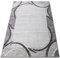 oKu-Tex Teppichläufer Wohnzimmerteppich [80x330 cm] weicher Kurzflor Creme - Cremefarbener Läufer für Wohnzimmer oder Flur - Runner Living Room - Modernes Wellen Design geometrisch - Deutsche Marke