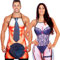 2 Stück Lustige Schürze Geschenke Set für Herren Damen Neuheit Grillschürze Muskel Kochschürze Verstellbar Wasserdichte Küchenschürze Weihnachten BBQ Party Erwachsene Paare (Spitzen Stil)
