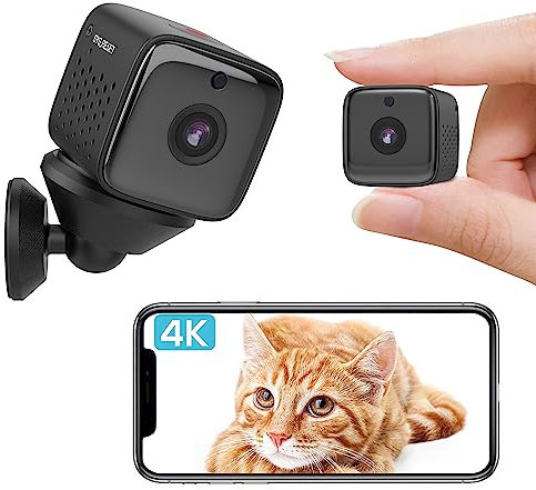 [ Nuove ] 4K WIFI Microcamere Spia | Mini Telecamera | Videocamera Sorveglianza | Alimentata a Batteria | Visione Notturna | Rilevazione Movimento | Cloud /TF Card Storage | Config Semplice | 2.4G