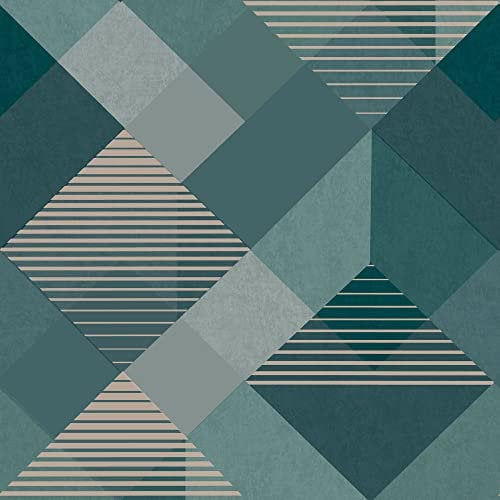 Superfresco Easy Kaleidoscope Geometric Emerald Wallpaper | Paste The Wall | Green Geometric | Eco-Friendly
