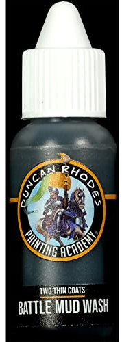 Duncan Rhodes Painting Academy Two Thin Coats Hobby Paints 15ml (Battle Mud Wash)