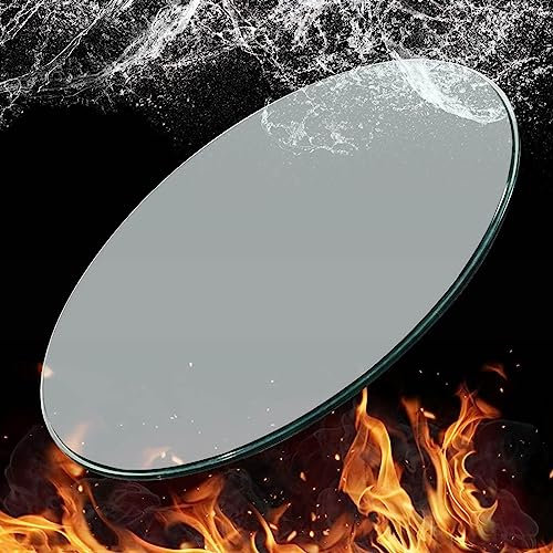 WORDFUN Superficie De Mesa Redonda Trasnparente, Tablero De Mesa De Cristal, Tablero De Vidrio Redondas, Vidrio Templado, Gran Capacidad De Carga, Tapa De Cristal For Mesa Redonda, Irrompible