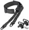 Taktischer Zweipunkt-Sling-2er-Pack Picatinny QD-Schling-Schwenk halterungen Verstellbarer Schulter Gurt für Gewehre-Schnell Spanner und Montage Basis inklusive (Schwarz A)