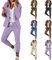 EMATOP Hosenanzug für Damen Zweiteiliger Business Anzug Set Slim fit Freizeitanzug Revers Büro Blazer Hose 2-Teilig Tracksuit Elegant Taillierter Jogginganzug Baumwolle Einfarbig Streetwear