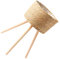 SUPVOX Support De Pot De Fleurs Bois Tissé avec Panier Décoratif pour Plantes Intérieur Et Extérieur pour Balcon Et Jardin