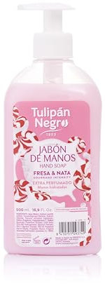 Tulipan Negro Jabón de manos Fresa y Nata, ideal para unisex adulto