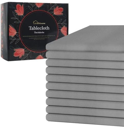 Einweg Vlies Stoffähnlich Tischdecke, 1.18m x 2,5m, Grau, Hochzeit, Geburtstag, Party, Dekoration, Bierzeltgarnitur