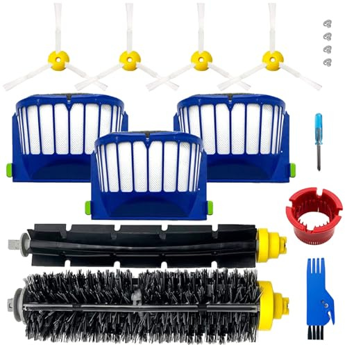 Ersatzteile für irobot Roomba 694 692 676 675 677 671 610 690 680 660 650 620 645 655 635 614 595 585 564 589 536 Saugroboter 1 Borste. 1 Schlägelbürste, 3 Filter, 4 Seitenbürsten