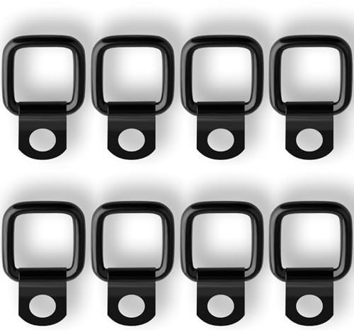 Kdtoll D Aufbauring Zurröse, 8 Stück Schwerlast Zurrösen für Anhänger, D-Ring Verzurrösen mit Last 200KG, Anhängerzubehör aus Edelstahl für Ladungssicherung LKW, Boot, PKWs, Kajak