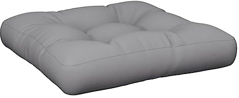 vidaXL Palettenkissen, Palettenpolster für Europaletten, Palettensofa Kissen Indoor Outdoor, Palettenauflage Sitzkissen, Grau Stoff