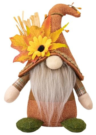 GIRAS0L Puppe ohne Gesicht, -Wichtel, Thanksgiving, G0nk Plüsch-Dekorationen aus - , rustikale Zwergpuppe, ohne Gesicht, Gnom/Girasenblatt-Puppen
