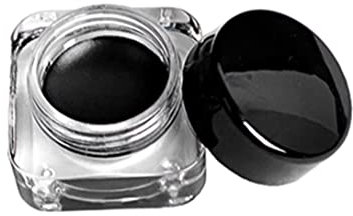 Black Gel Eyeliner,Long Lasting Cream Eyeliner Gel,High-Intensity Pigments Smudge-Proof Eye Liner Eyebrow Makeup With Brush For All Day Long(0.18oz./5g)
