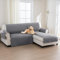 BellaHills 100% Wasserdicht Chaiselongue Sofabezug L Form(205cm), Beschützer für Rechtsarm Gesteppte Sofas, Sofa Schoner rutschfest, Grau