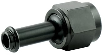 Alu Fitting AN6 Dash 6 auf 8mm Schlauchanschluss Schlauchtülle 9/16-18UNF | Schwarz