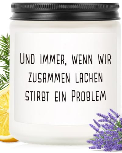 VivaJoy Beste Freundin Geschenke - Geschenk Beste Freundin Geburtstag, Lavendel Duftkerze mit Noten von Zitrone und Zeder, Meisterhaft komponierte, Geburtstagsgeschenk für Frauen