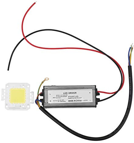 Benedik 50W LED Driver Impermeable IP67 Fuente de AlimentacióN Adaptador de Alta Potencia + 50W Bombilla con Chip LED Ahorro de EnergíA para la Luz Diurna de Bricolaje