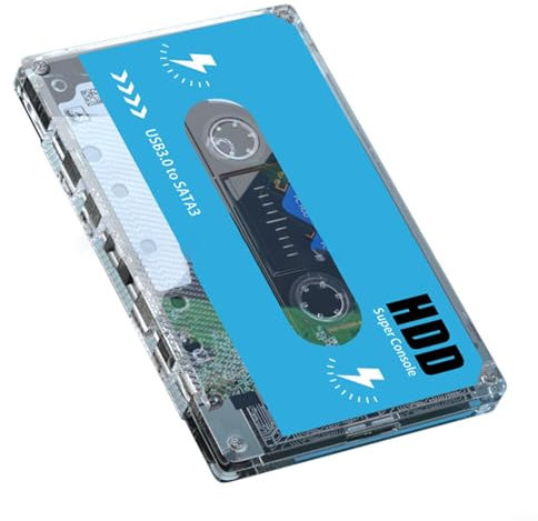 Floweringbeter Disco duro para juegos de súper consola,Con 55000 juegos, para 70 emuladores,Con capacidad de almacenamiento de 500G,Elegante disco duro azul,Sistema operativo intuitivo