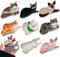 Joygoodta Adorable Chat Hair Griffe PVC pincés de Cheveux drôles coiffures Animaux Barrettes nouveauté Accessoires de Cheveux Amusants pour Les Dames et Les Filles (Calico Cat)