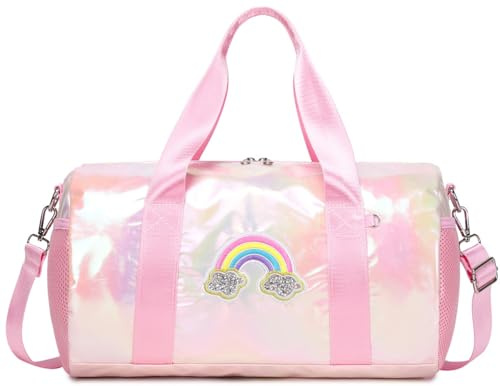 Borsa Ginnastica Artistica Bambina Borsa Sport Bambina Arcobaleno Borsone Danza Ragazza Borsa Piscina per Tasca Bagnata