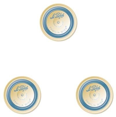 Le Parfait - Boite de 12 capsules Familia Wiss - 82mm - Bleu, Or (Lot de 3)