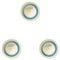 Le Parfait - Boite de 12 capsules Familia Wiss - 82mm - Bleu, Or (Lot de 3)