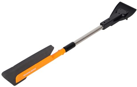 Gatuida Eiskratzer Für Autowindschutzscheiben Schneekratzer Zur Entfernung Von Frost Und EIS Ausziehbarer Fensterkratzer Für Autoscheiben Schneeräumwerkzeug Aus Abs Und Aluminiumlegierung