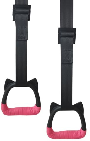 Gymnastikringe für Klimmzugstange, Gymnastikringe für Kinderstangen, Übungsringe zum Aufhängen mit Riemen, rutschfeste Fitnessringe, Klimmzugringe, Trapezstange, Klimmzugringe, Tragfähigkeit: 200 kg