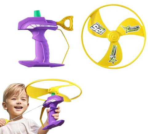 Flying Disc Copter - Spin -Startspielzeug, Handheld Flyer Game | Dragonfly Hubschrauberscheibe, Luftpropellerspinner mit pädagogischem Outdoor -Spaß für Kinder im Alter von 3 bis 8 Jahren, manueller E