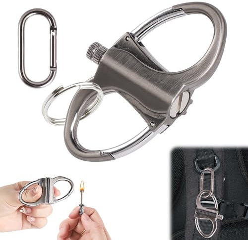 Keychain Lighter, Streichholz Schlüsselanhänger, Ewiges Streichholz mit Schlüsselanhänger, Tragbares Wiederverwendbares Streichholz Schlüsselanhänger, Outdoor Camping Ewiges Feuerzeug, Butangasfrei