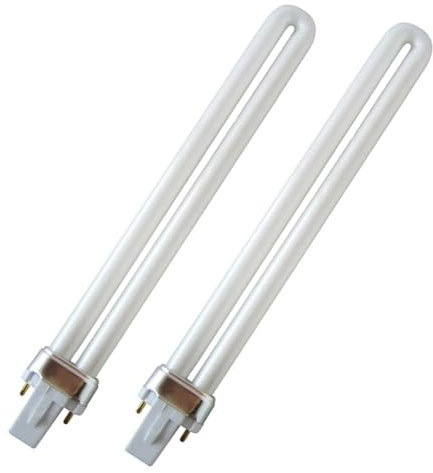 2PCS 11W G23 2-Pin Compact Fluorescent Lamp - Warm White 2700K 900LM, 2Pin Stick Fluorescent Light Bulb, U-Shaped Energy Saving CFL Light Tube, AC 220, Non-Dimmable, for Desk Lamp, Bedroom, Corridor