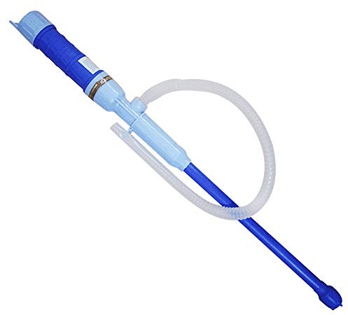 Self Priming Diaphragm Water Pump Electric Oil Pumps Siphon Liquid Transfer Handheld Pump Battery Operated Water Gas Tools Petrol Fuel Portable(Blue)