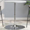 WEMYUFURN Bartisch Weiß Speisetisch Familientisch für Küche 60x60x90 cm Holzwerkstoff Verchromter Stahl