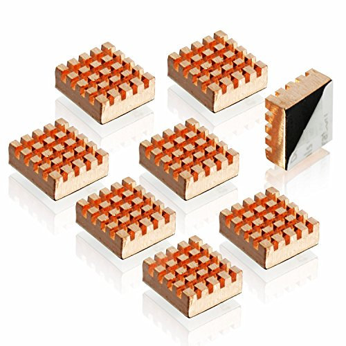 AABCOOLING Ram Heatsink 2 - Set di 8 dissipatori per memoria delle schede grafiche e altri componenti elettronici che necessitano di efficienza di raffreddamento passivo