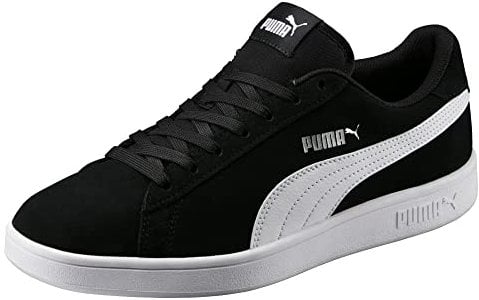PUMA Unisex Puma Smash V2 Sneaker, Puma Black Puma White Puma Silver, 39 EU