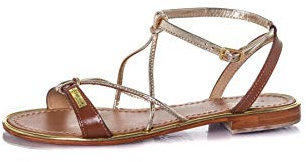 Les Tropéziennes par M. Belarbi Hirondel, Damen Knöchelriemchen Sandalen, Braun (Tan/or 797), 40 EU