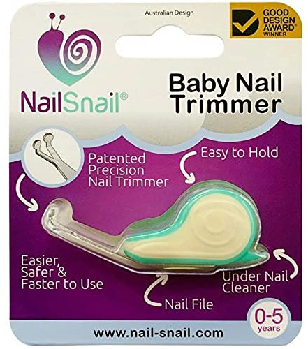 NAIL SNAIL Baby Nagelpflegeset Baby Nagelpflegeset Baby Nageltrimmer, Feile & Unternagelreiniger Ideal für Neugeborene, Säuglinge und Kleinkinder Nägel Sicherer als Clipper, Schere Einfacher als