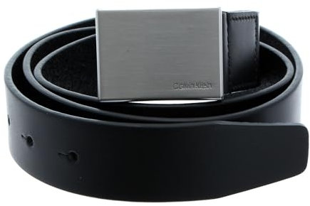 Calvin Klein Herren FORMAL PLAQUE BELT 3.5CM Gürtel,, per pack Schwarz (BLACK 001), 95|#95|#675 (Herstellergröße: 95)
