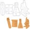 ensemble de 4 emporte-pièces pour équipement de laboratoire (modèles: bécher, microscope, tube à essai et flacon conique), 4 pièces