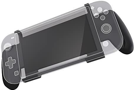 Konix Mythics Support poignées Comfort Grip pour console Nintendo Switch Lite - Rangement 4 jeux - Noir
